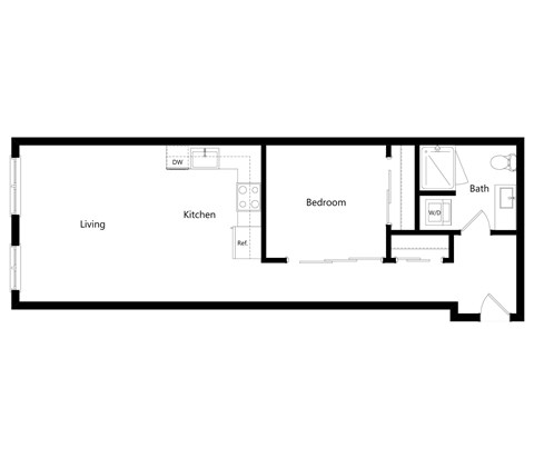 Amara Apartments in Portland, Oregon OA6 Floor Plan